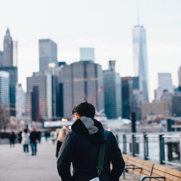 Walking in a city